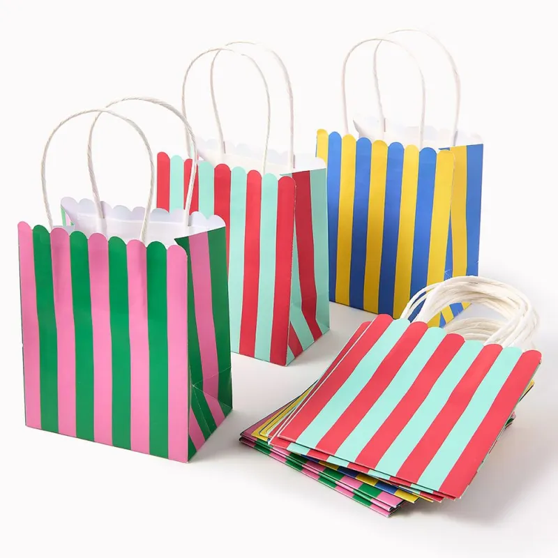Stripe Treat Bags S/12 made by Paper Source