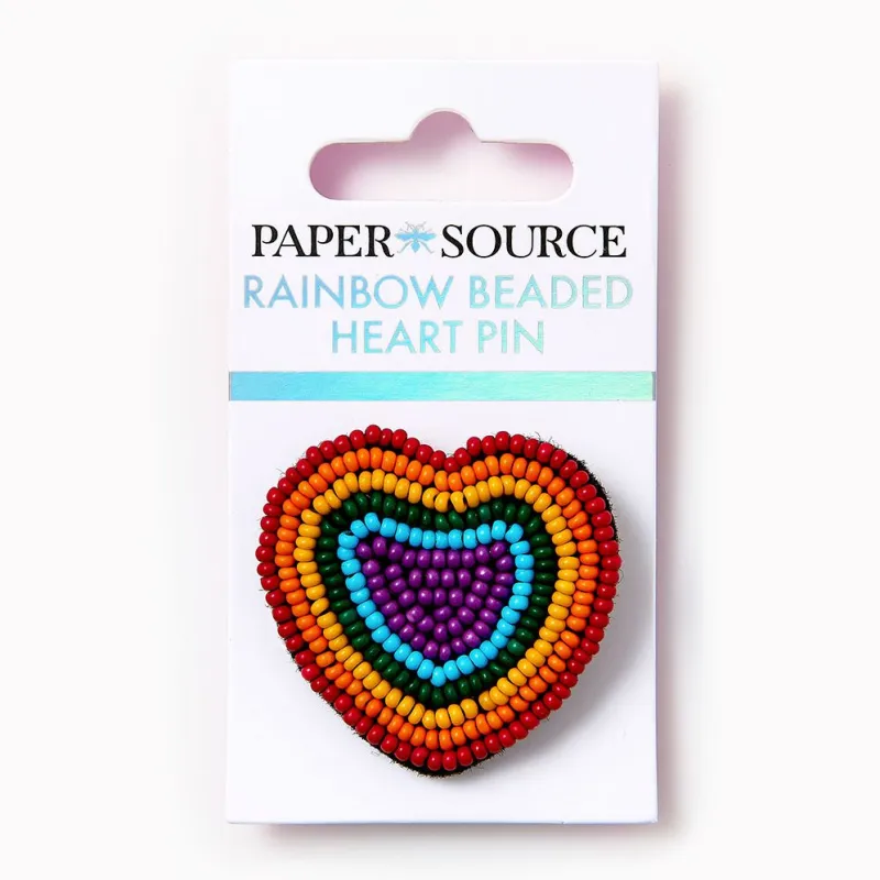 Beaded Rainbow Pin made by Paper Source