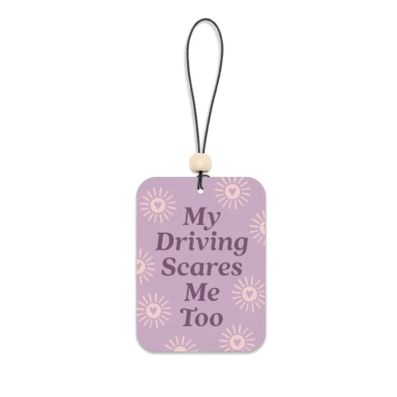My Driving Scares Me Too Car Air Freshener made by Paper Source