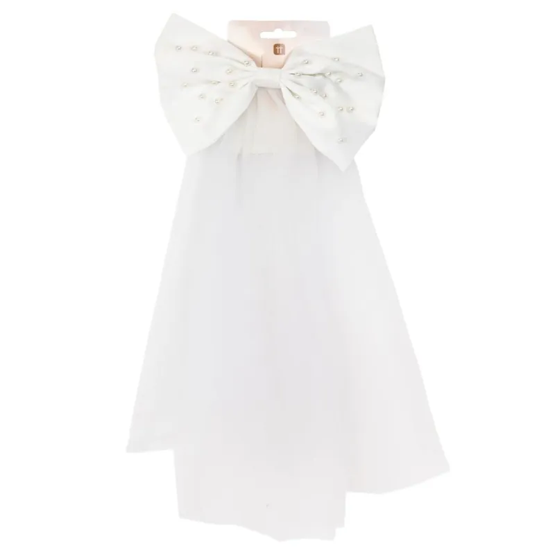 Bride to Be White Pearl Bow and Veil sold by Paper Source
