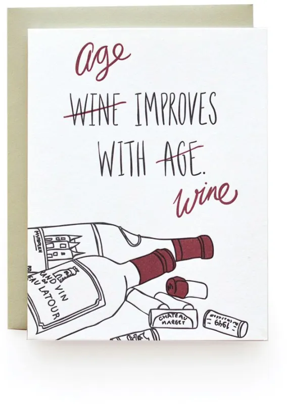 Age/Wine Birthday Card made by Paper Source