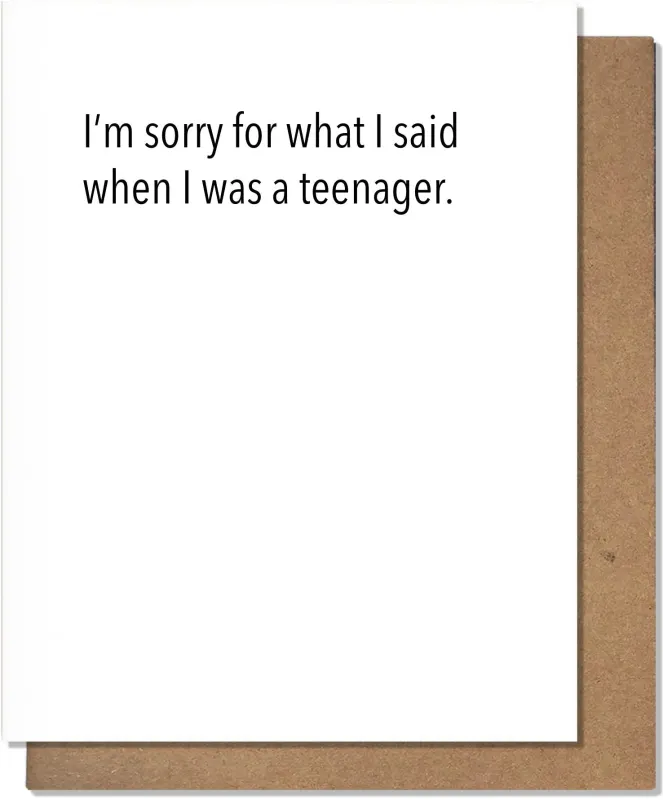 Mother's Day Greeting Card Sorry Teen Greeting Card sold by Paper Source