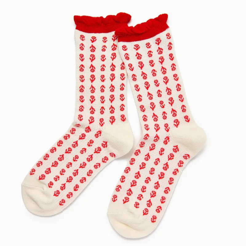Floral Ruffle Socks sold by Paper Source