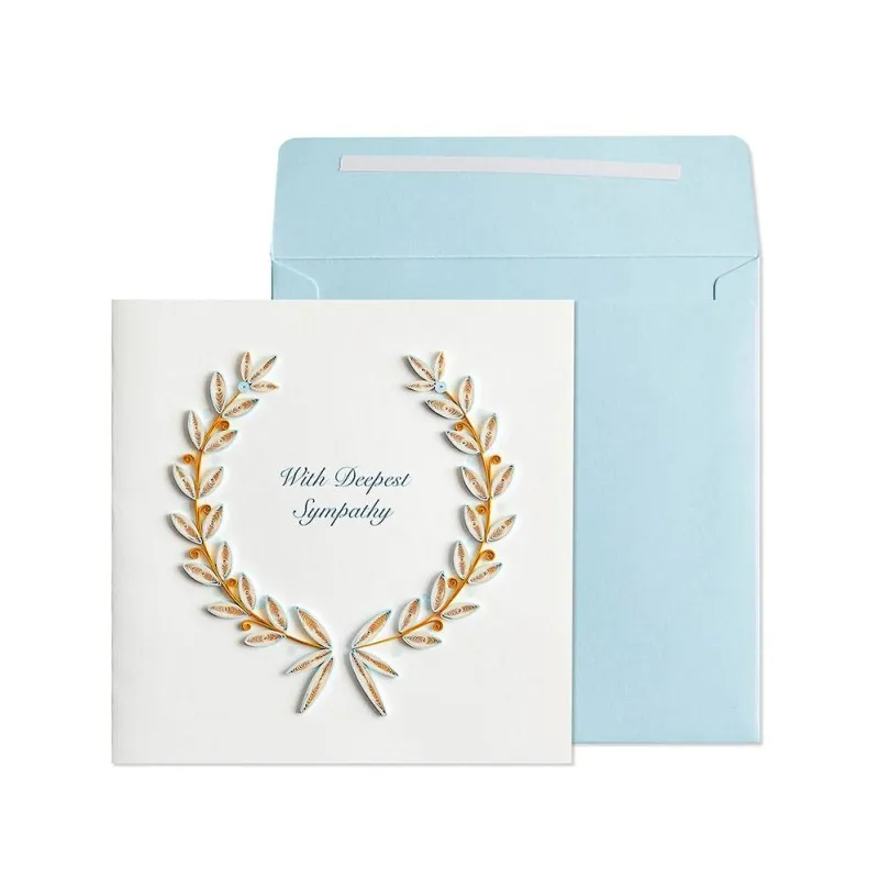 Quilling Wreath Sympathy Card sold by Paper Source