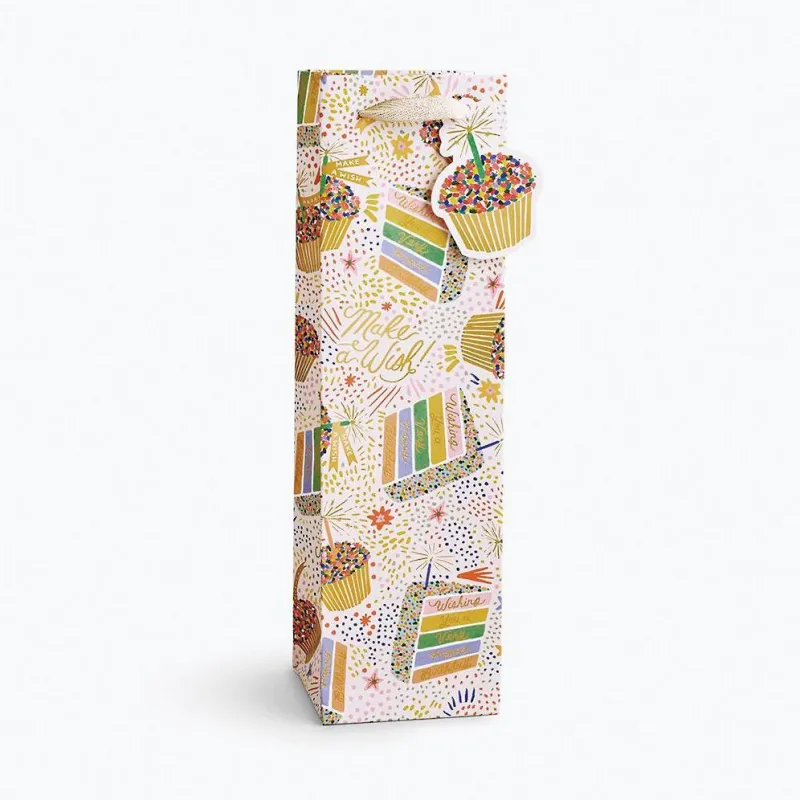 Rifle Paper Co. Birthday Cake Wine Bag sold by Paper Source