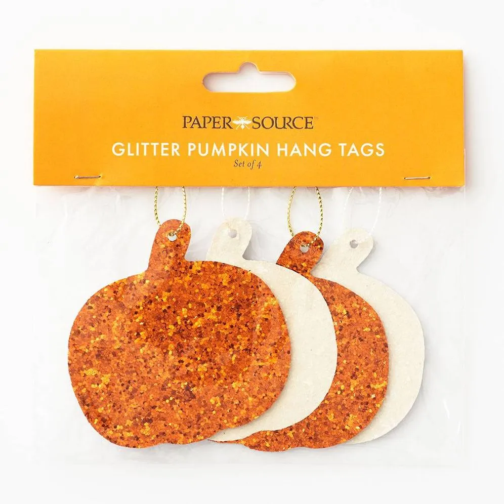Glitter Pumpkin Halloween Hang Tags sold by Paper Source product image thumbnail 2