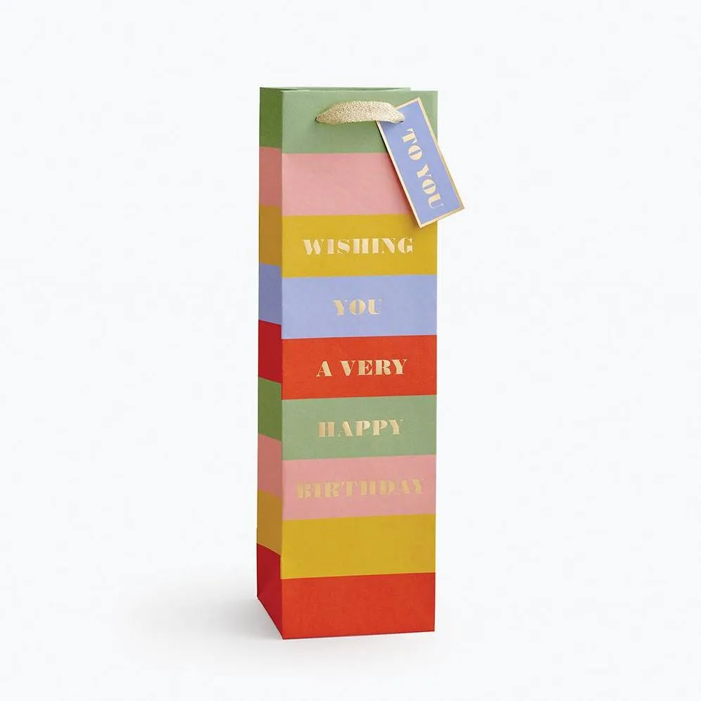 Birthday Wishes Wine Gift Bag sold by Paper Source