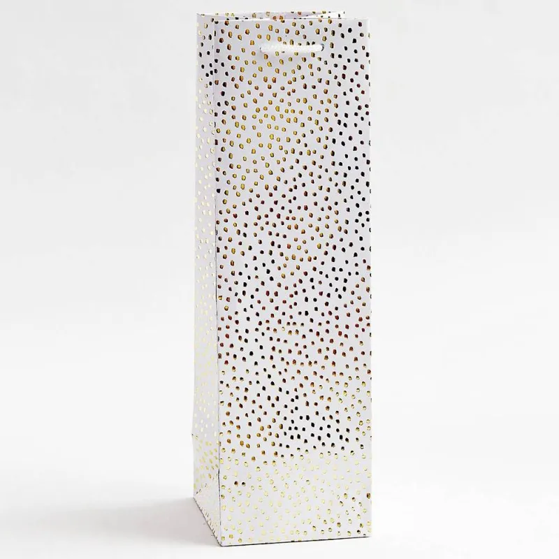 Gold Foil Flurry Wine Gift Bag sold by Paper Source
