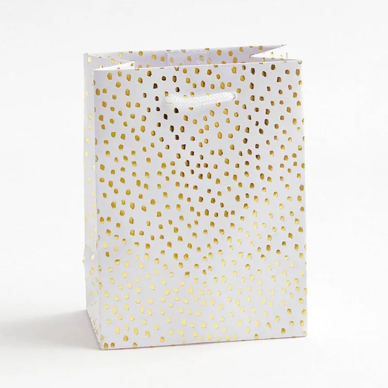 Gold Foil Flurry Small Gift Bag sold by Paper Source
