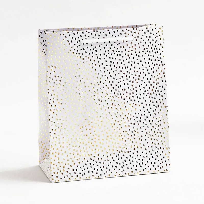Gold Foil Flurry Medium Gift Bag sold by Paper Source