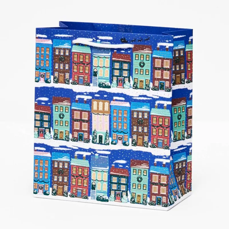 Holiday Houses Medium Gift Bag sold by Paper Source