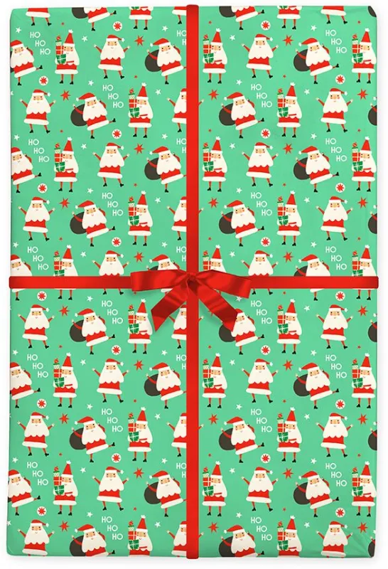 Jolly Santas Flat Wrap sold by Paper Source