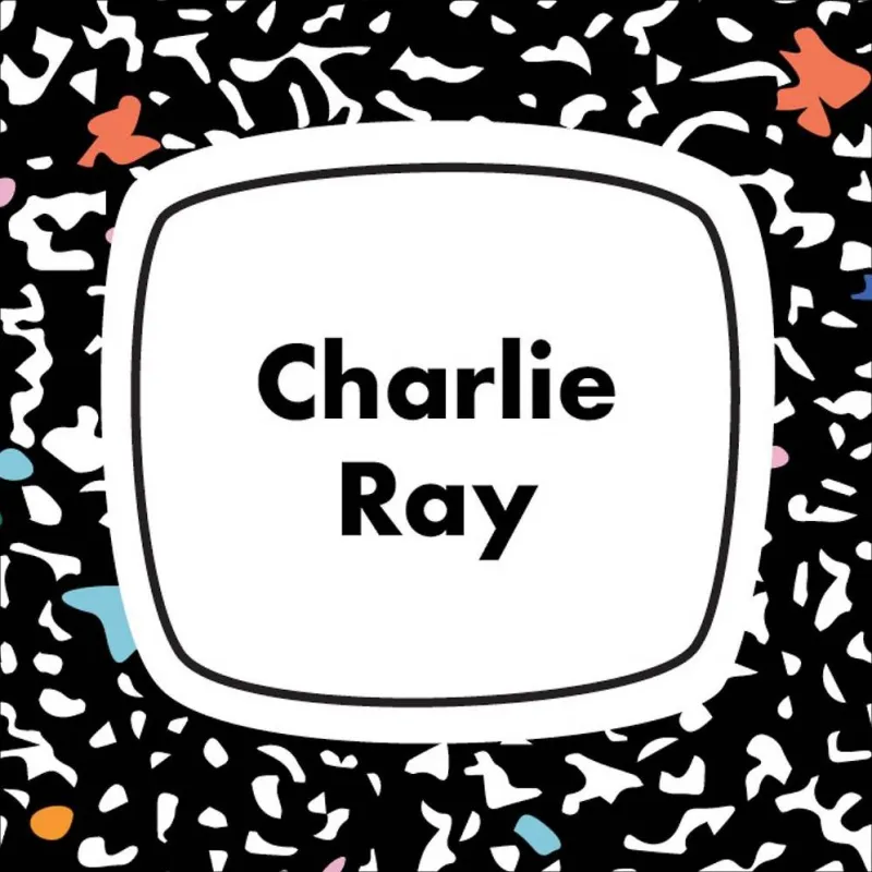 Retro Composition Square Personalized Label sold by Paper Source