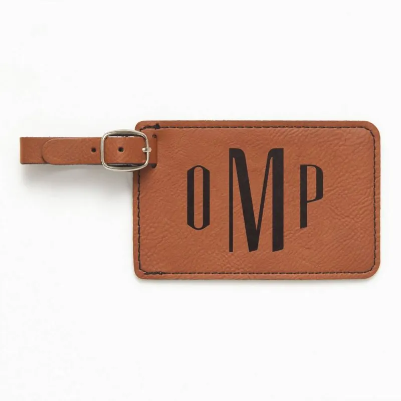Tommaso Monogram Brown Luggage Tag sold by Paper Source