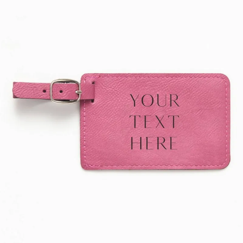 Your Text Here Pink Luggage Tag made by Paper Source