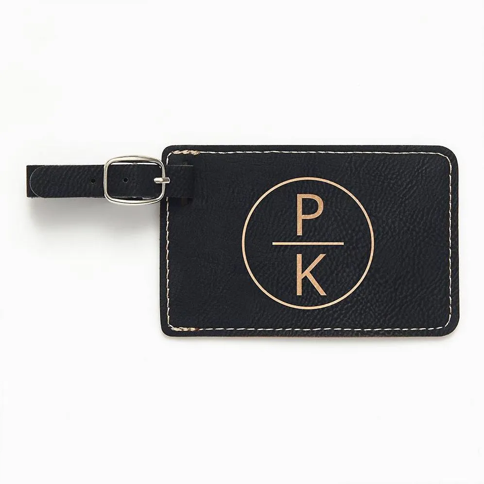 Split Monogram Black Luggage Tag sold by Paper Source