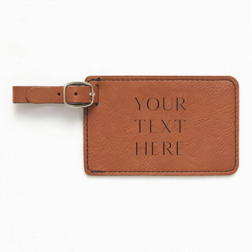 Your Text Here Brown Luggage Tag sold by Paper Source