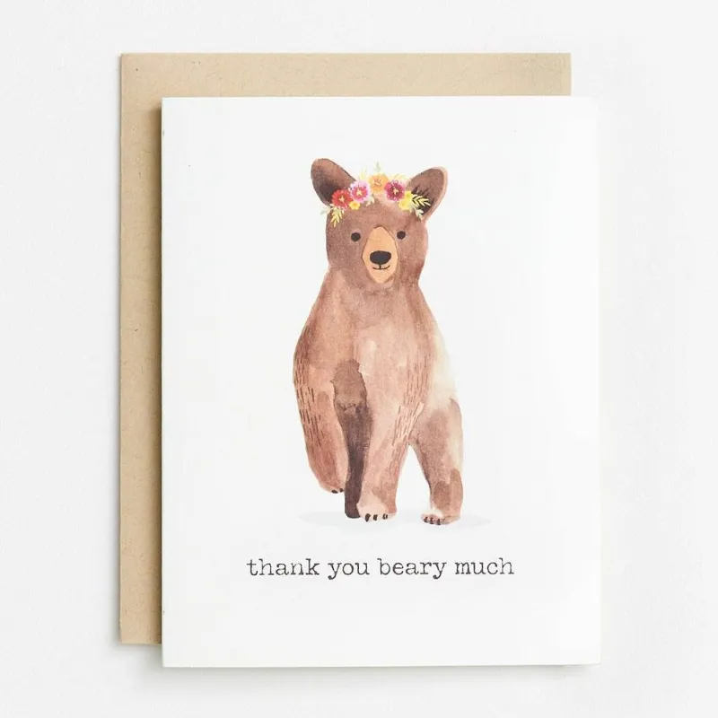Beary Much Thank You Card sold by Paper Source