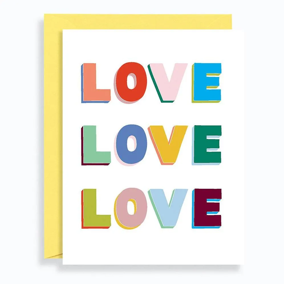 Colorful Love Card sold by Paper Source