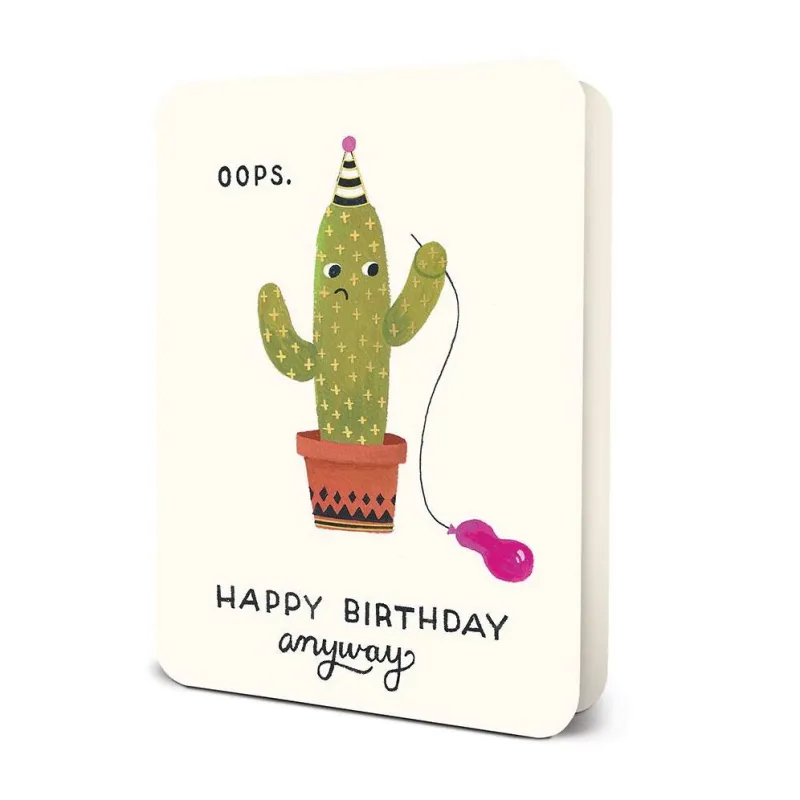 Oops Cactus Birthday Card sold by Paper Source