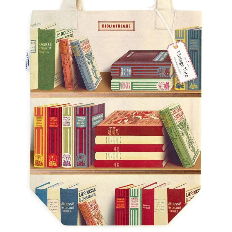 Library Books Tote Bag sold by Paper Source