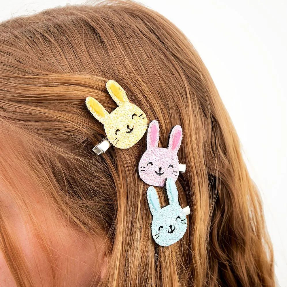 Glitter Bunny Hair Clips, Set of 3 sold by Paper Source product image thumbnail 4