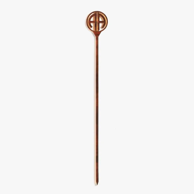 Brown Tortoise Laser Cut Monogram Skewers sold by Paper Source