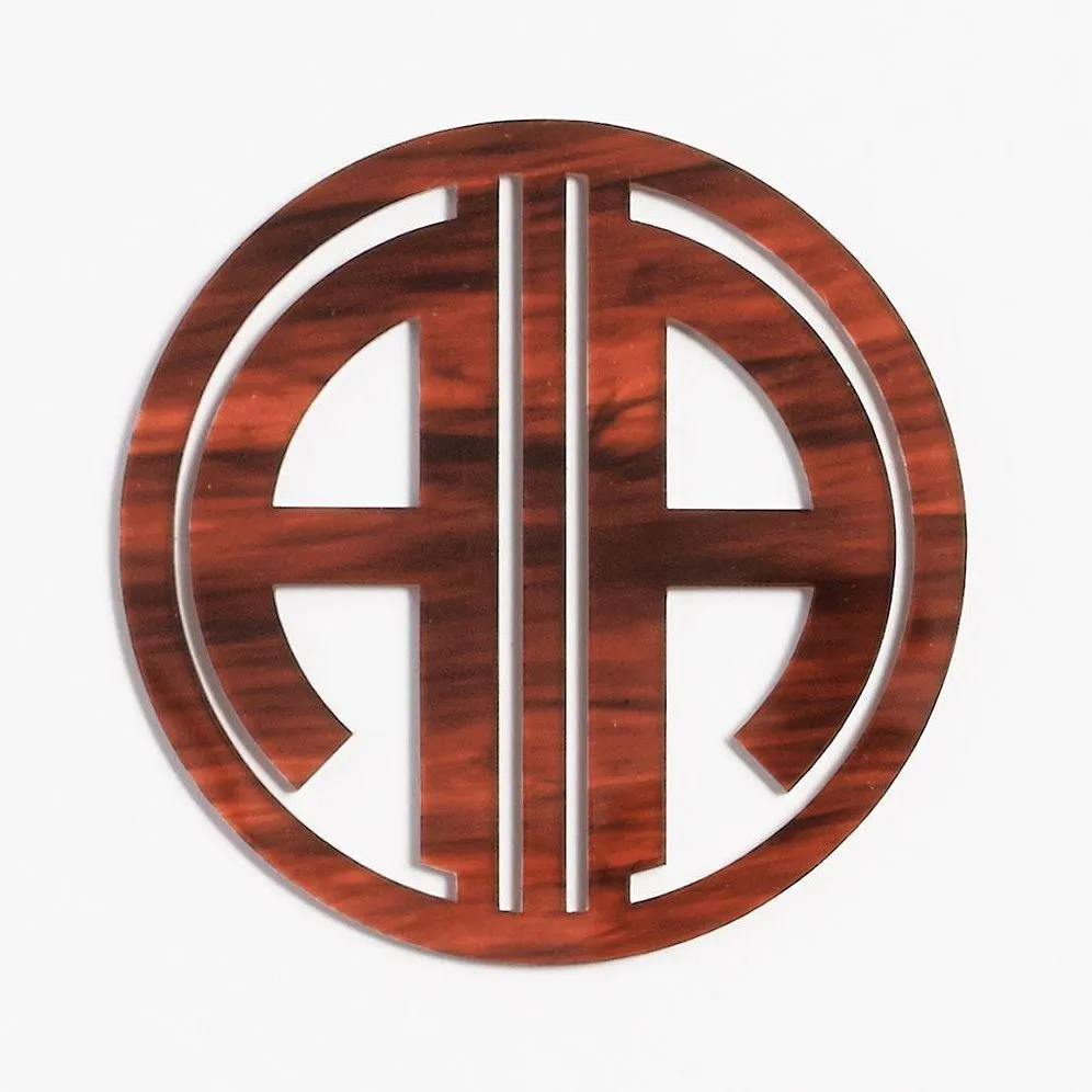 Brown Tortoise Laser Cut Monogram Coasters sold by Paper Source