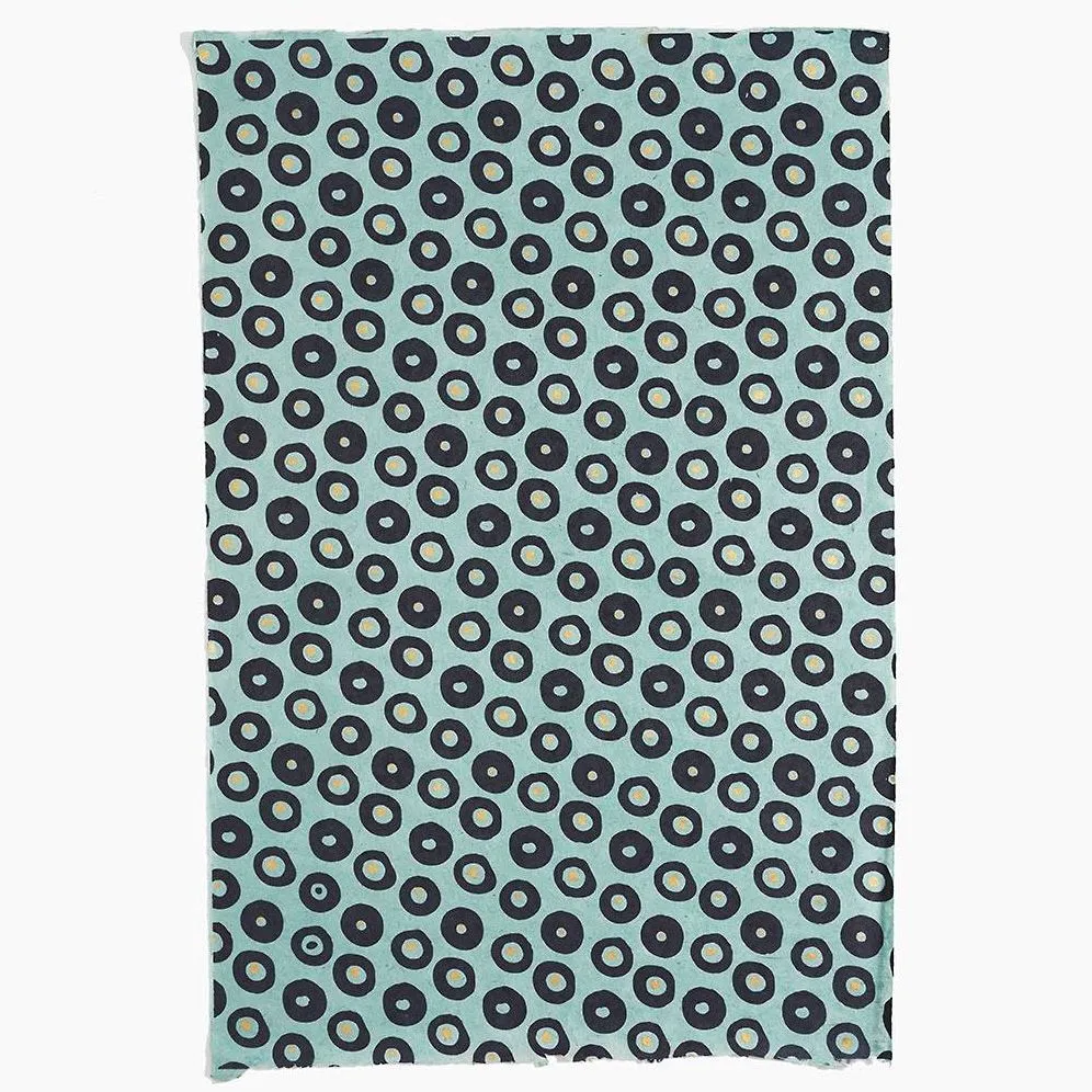 Navy and Gold Dots on Blue Handmade Paper sold by Paper Source product image thumbnail 2