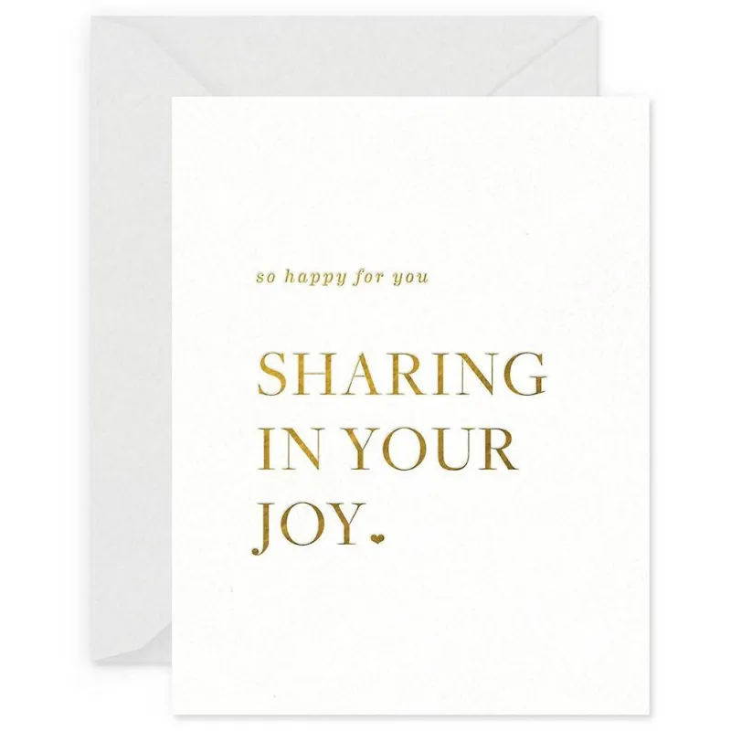 Sharing Your Joy Wedding Card sold by Paper Source