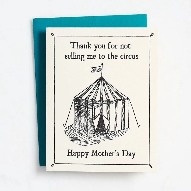 Circus Mother's Day Letterpress Card made by Paper Source