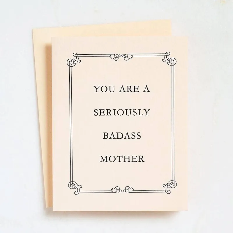 Seriously Badass Mother's Day Letterpress Card made by Paper Source