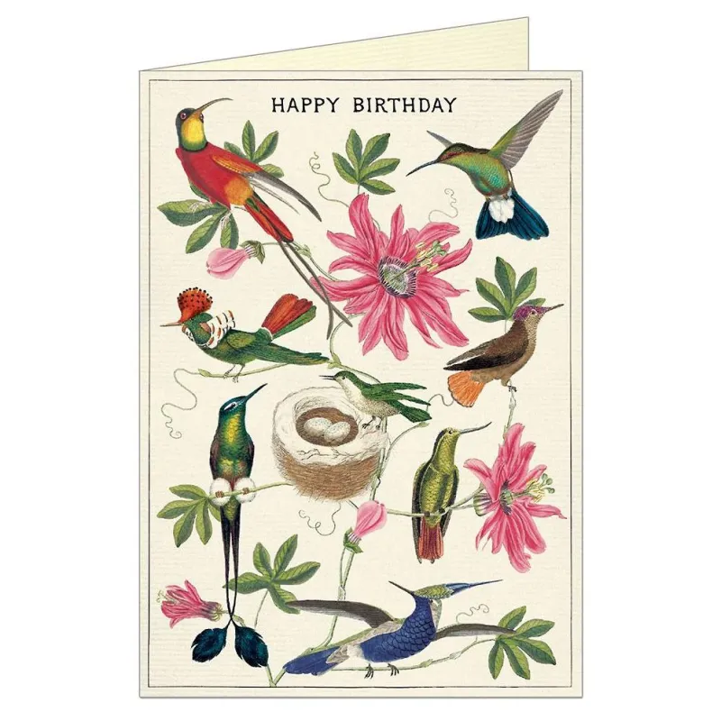 Hummingbirds Birthday Card sold by Paper Source