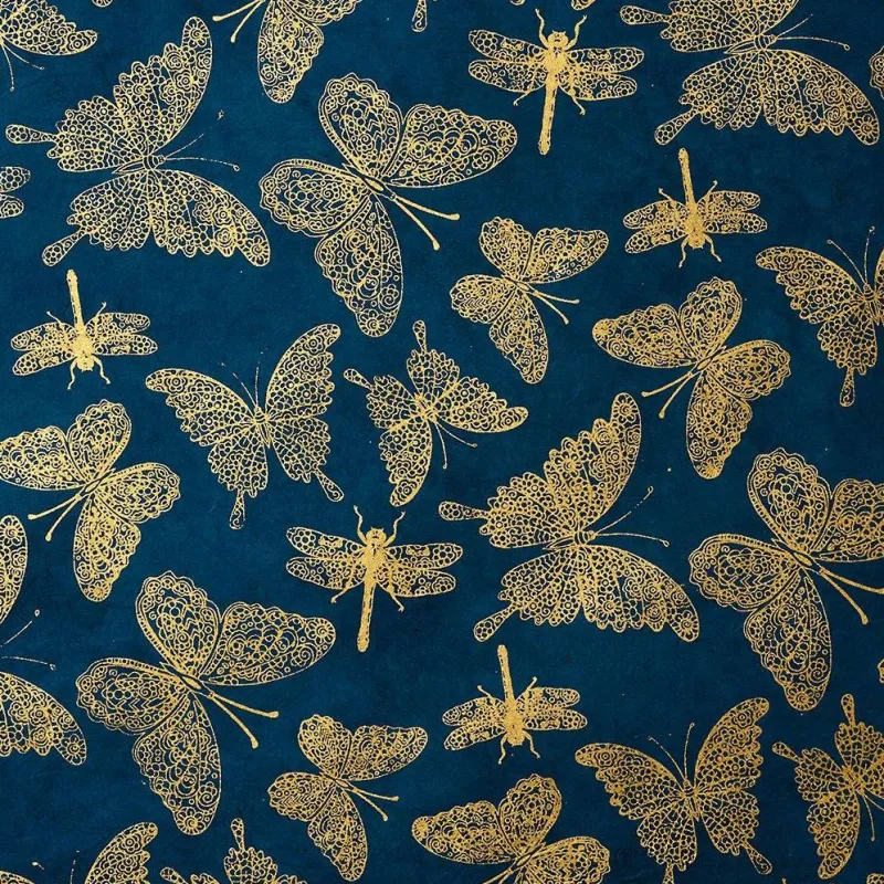 Butterfly & Dragonfly on Dark Teal Handmade Paper sold by Paper Source