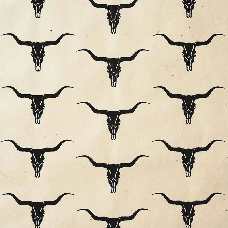 Longhorns on Cream Handmade Paper sold by Paper Source