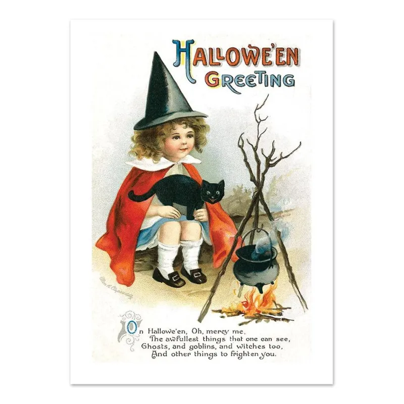 Halloween Greetings Witch Halloween Card sold by Paper Source