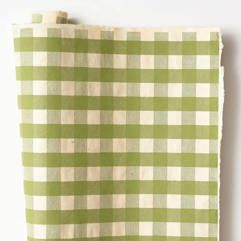 Sage & Cream Plaid Handmade Paper sold by Paper Source