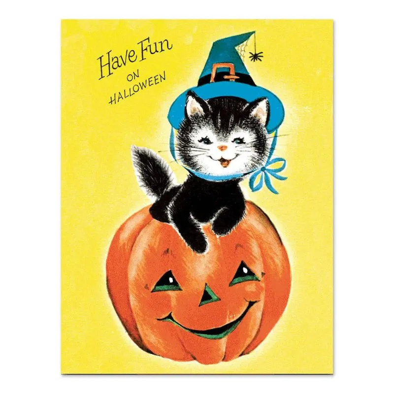 Have Fun Kitten Witch Halloween Card made by Paper Source