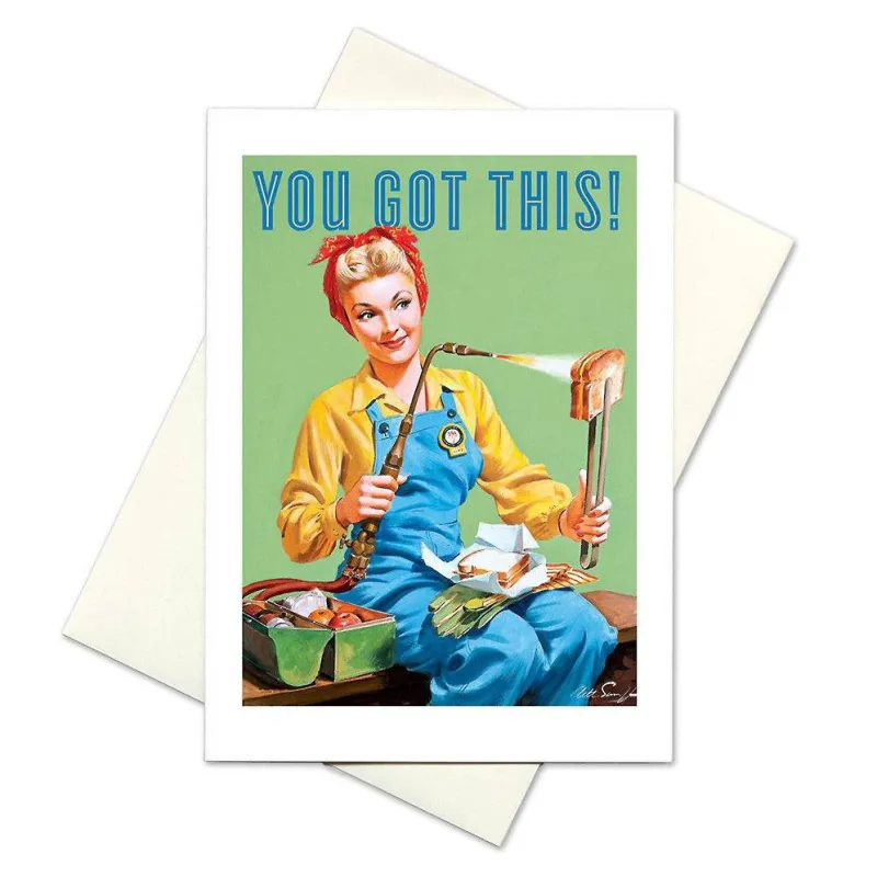 Rosie The Riveter Encouragement Card sold by Paper Source