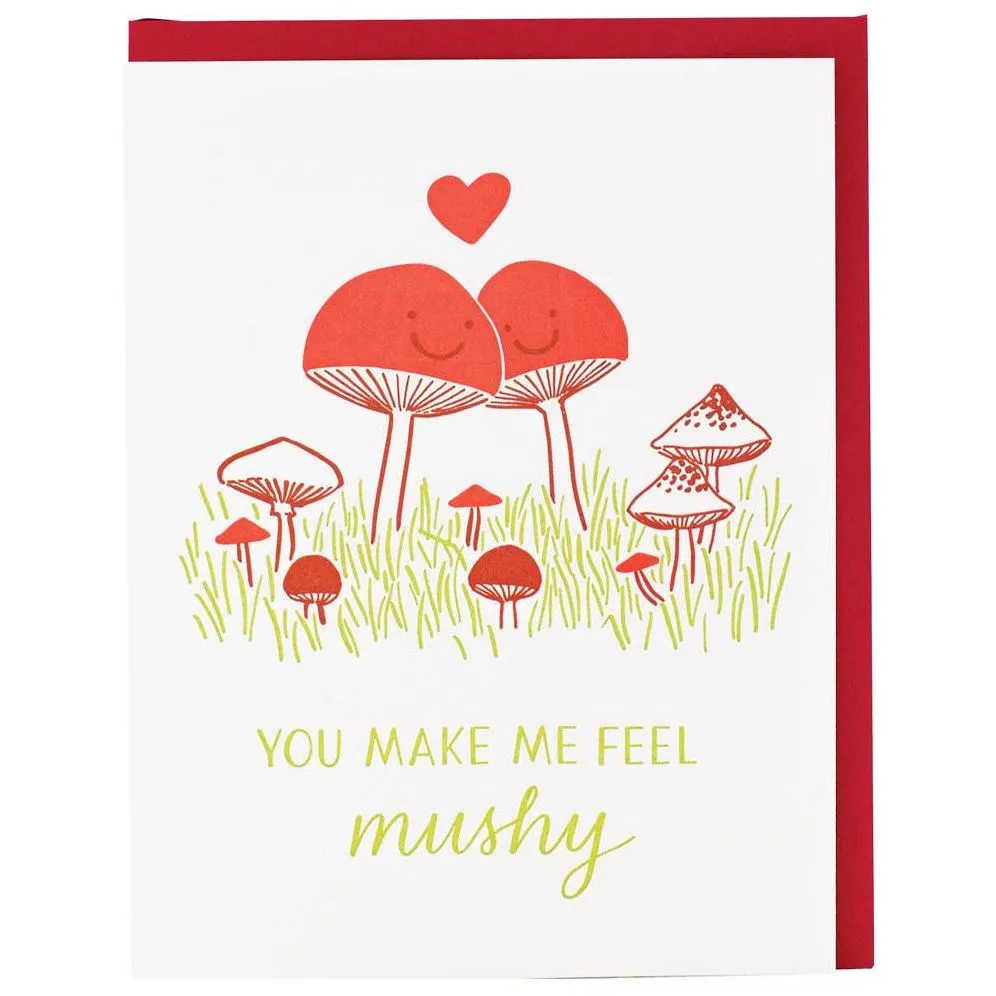 Feel Mushy Love Card sold by Paper Source