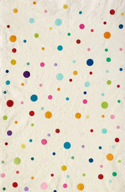 Multicolored Dots On White Handmade Paper sold by Paper Source