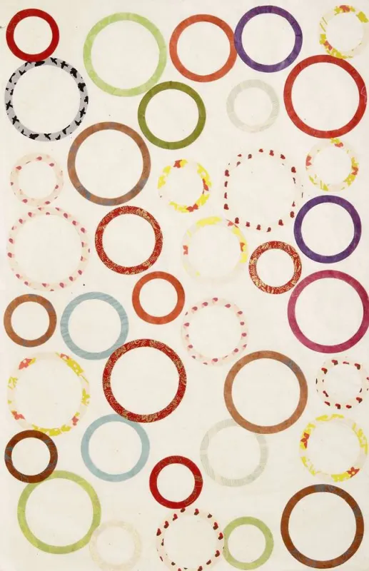 Lokta Quilted Circles on Natural Handmade Paper sold by Paper Source