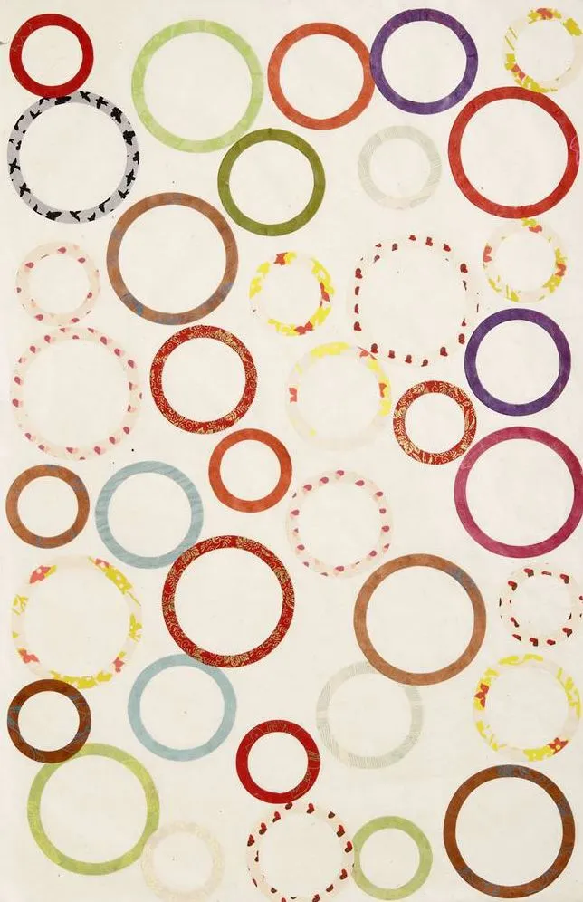 Lokta Quilted Circles on Natural Handmade Paper sold by Paper Source
