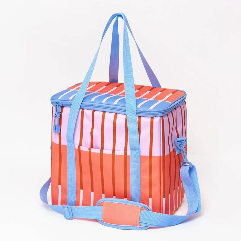Striped Insulated Cooler Bag made by Paper Source