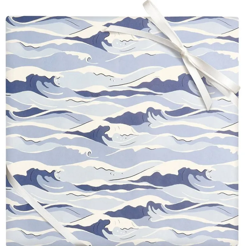 Blue Waves Flat Wrap sold by Paper Source