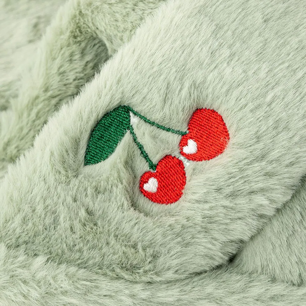Furry Embroidered Slippers sold by Paper Source product image thumbnail 3