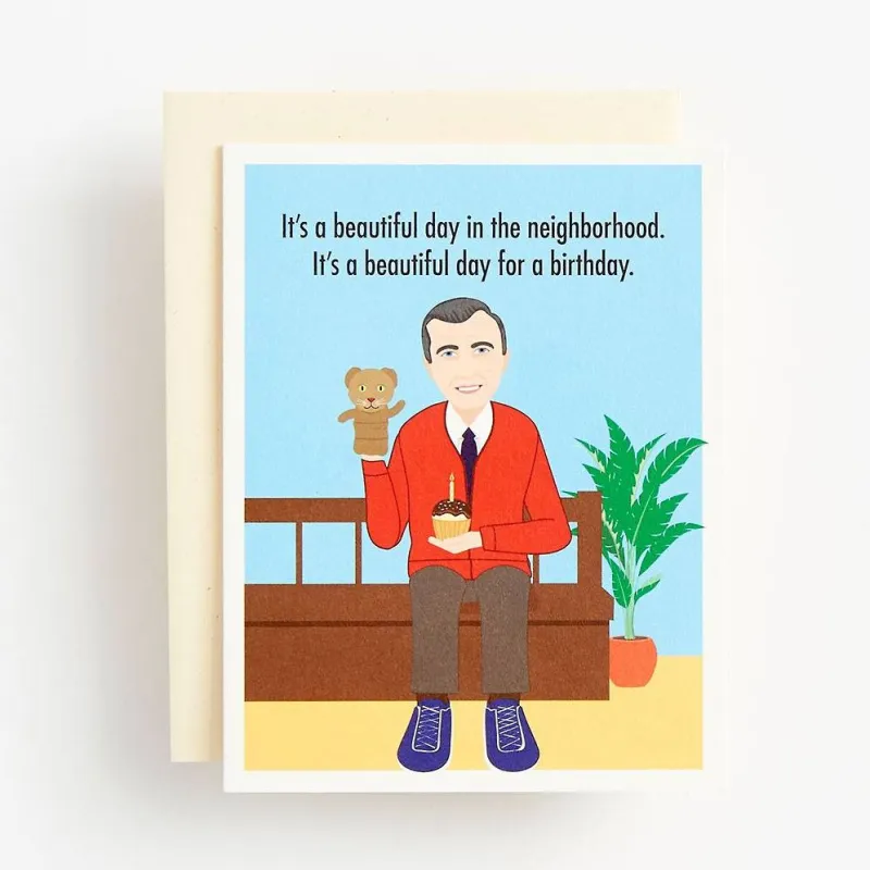 Beautiful Day in the Neighborhood Birthday Card sold by Paper Source