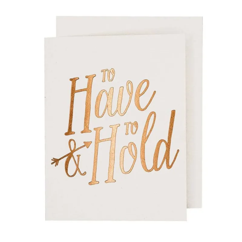 To Have and To Hold Wedding Card sold by Paper Source