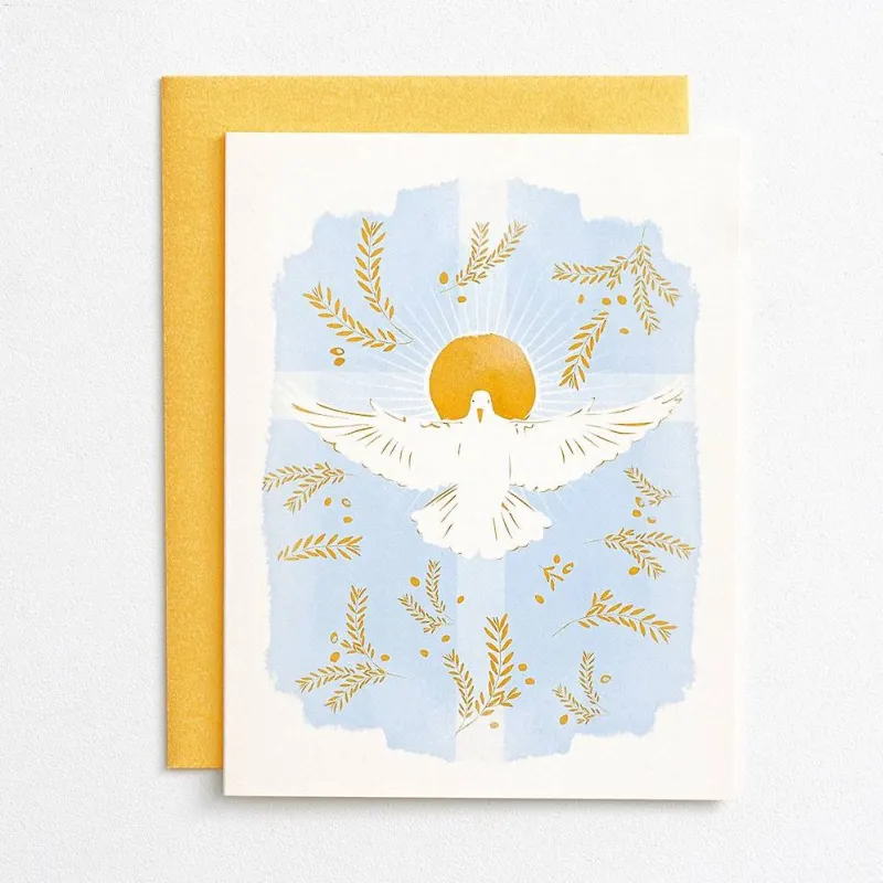 Dove and Cross Greeting Card sold by Paper Source