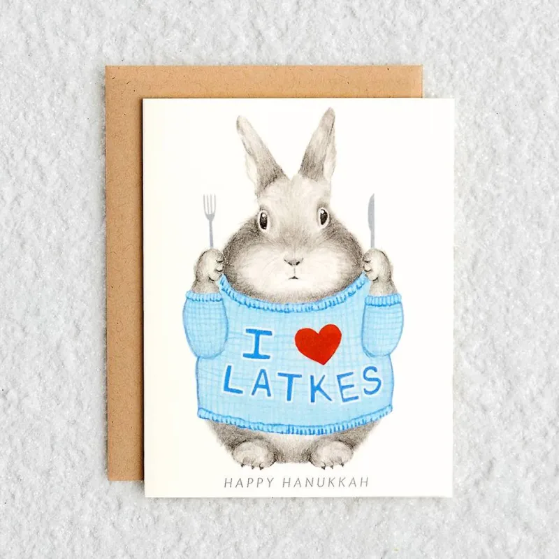 Hanukkah Bunny Greeting Card sold by Paper Source